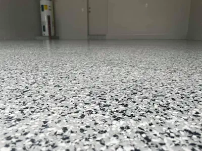 Garage flooring with epoxy coating in Perth